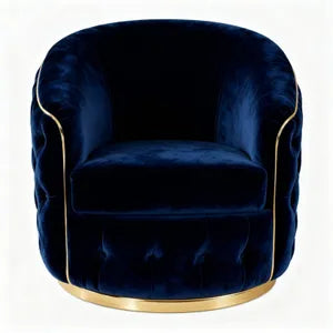 Sofa -Set MIRA mit Knopfheftung in 5 edlen Farbvarianten 3-Sitzer + 3-Sitzer + Sessel Farbe: Blau