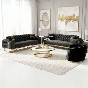 Sofa -Set Imperial Premium, 6 Farben verfügbar 3-Sitzer + 2-Sitzer + Sessel (3-Sitzer mit Schlaf-funktion) Farbe: Anthrazit