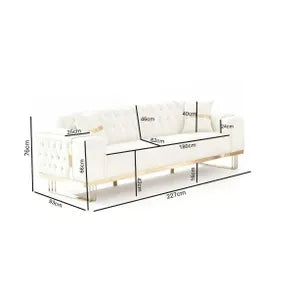 Sofa -Set Imperial Premium, 6 Farben verfügbar 3-Sitzer + 3-Sitzer + Sessel (3-Sitzer mit Schlaf-funktion) Farbe: Braun