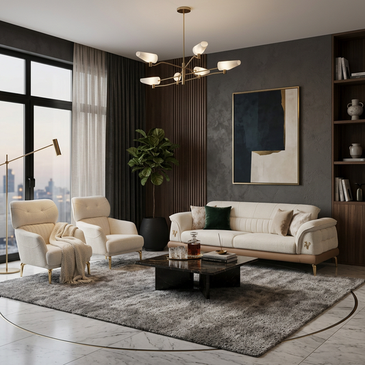 Sofa set Armani (Grau-Braun)