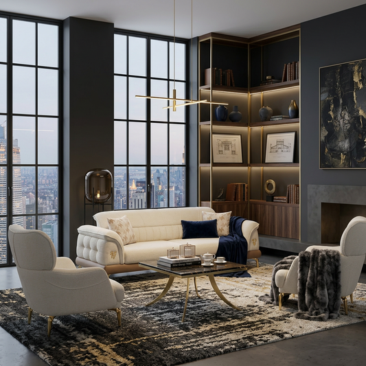 Sofa set Armani (Grau-Braun)